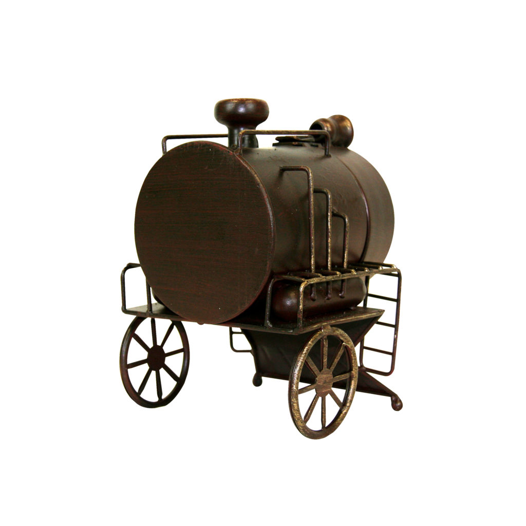 Metal Table Clock – Rustic Bronze Locomotive | Boxman