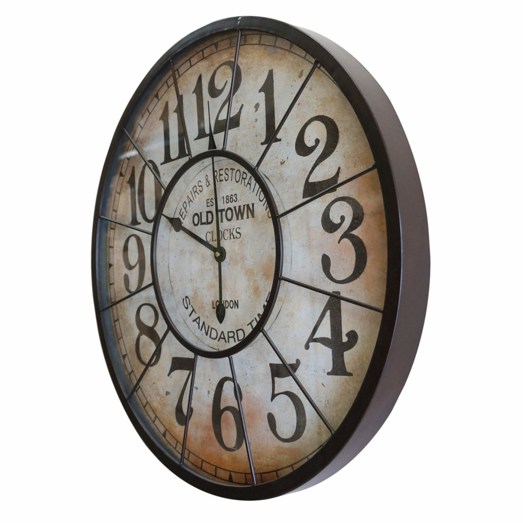 Brown 27″ Old Town Wall Clock Boxman