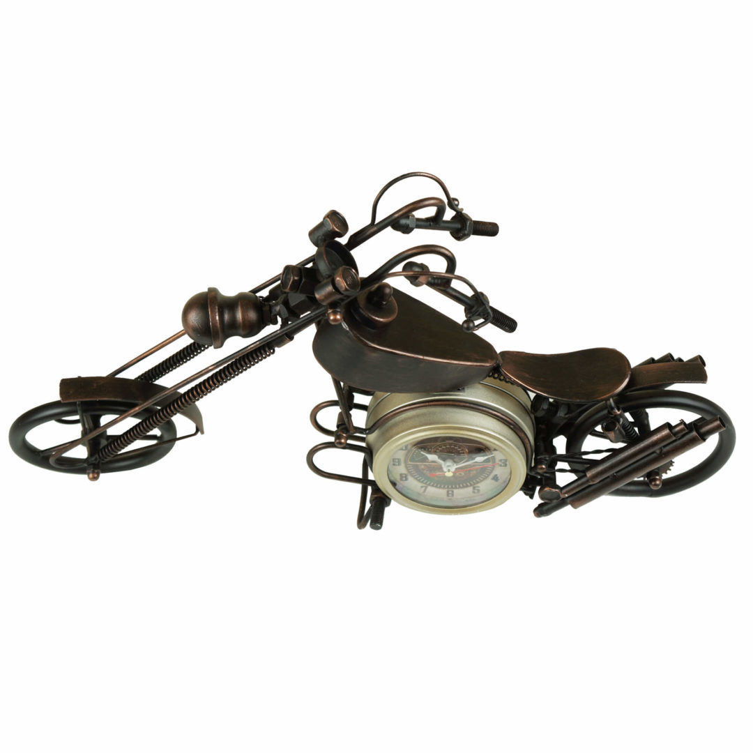 Classic Metal Motorcycle Table Clock | Boxman
