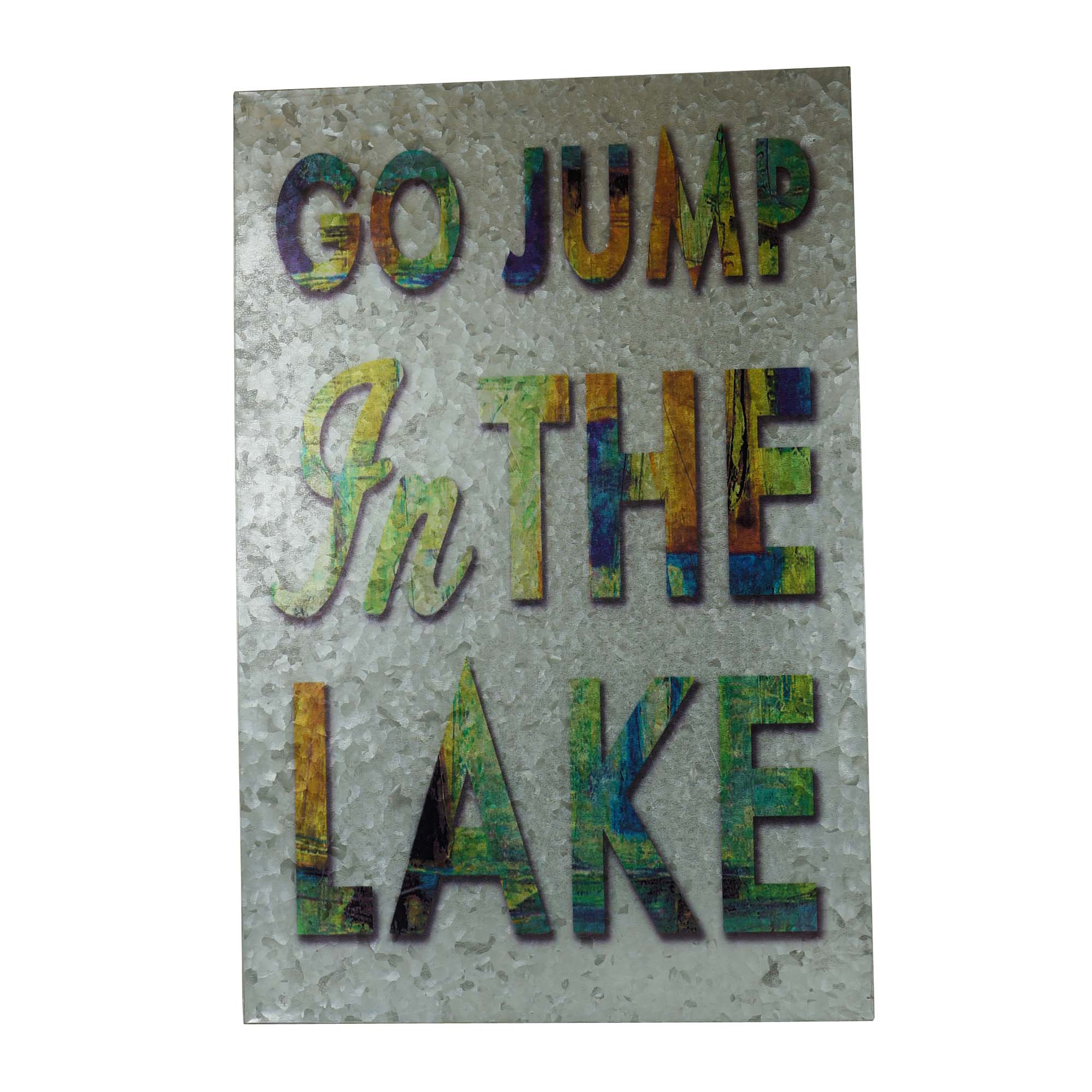 Metal Wall Art Go Jump in the Lake Boxman