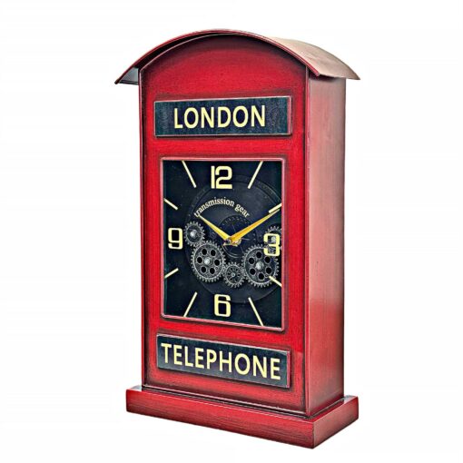 Moving Gears London Telephone Wall / Table Clock - Image 2