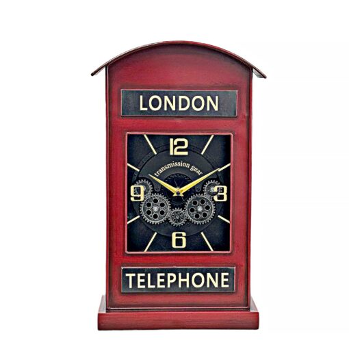 Moving Gears London Telephone Wall / Table Clock