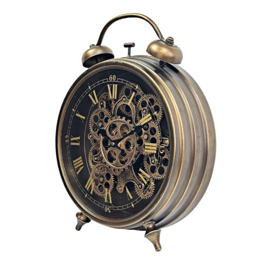 Bronze Moving Gears Table Clock - Image 2