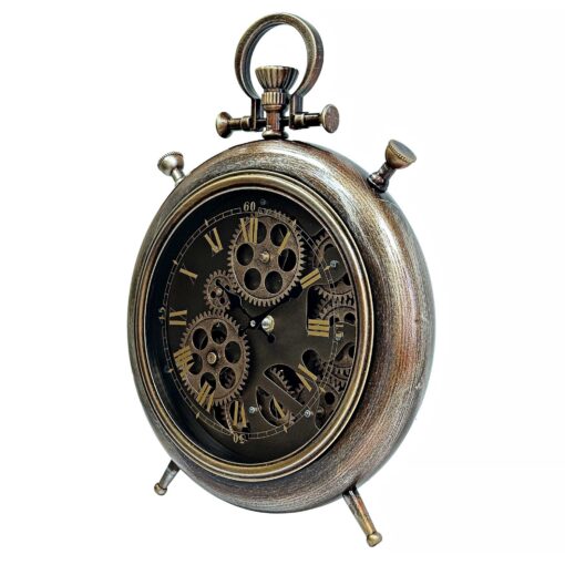 Pocket Watch Moving Gear Table Clock - Image 2