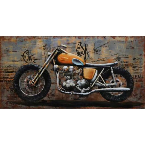 Motorcycle Iron Hand Painted 3D Wall Art