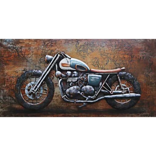 Motorcycle Iron Hand Painted 3D Wall Art