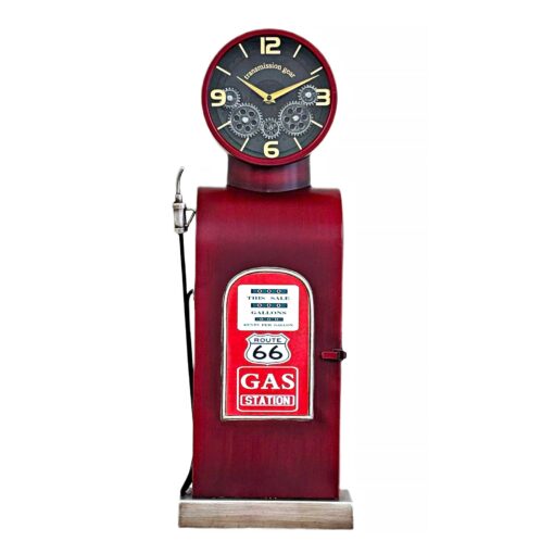 Moving Gears Vintage Gas Pump Wall Clock